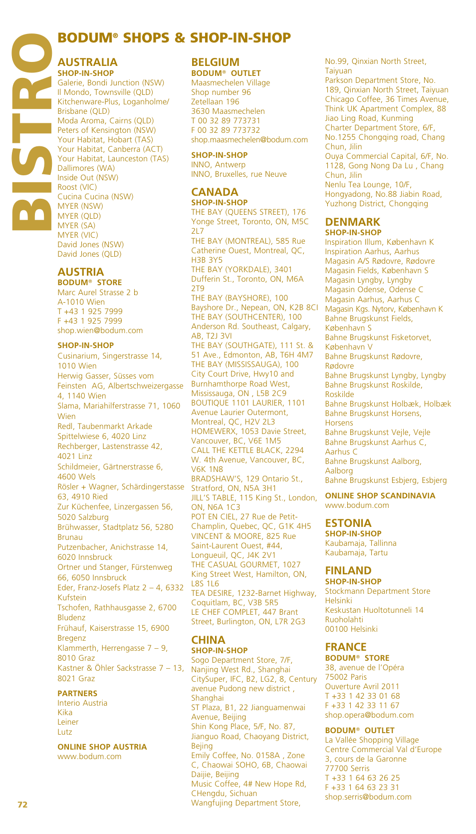 Bis tr o | Bodum BISTRO Тостер User Manual | Page 81 / 84