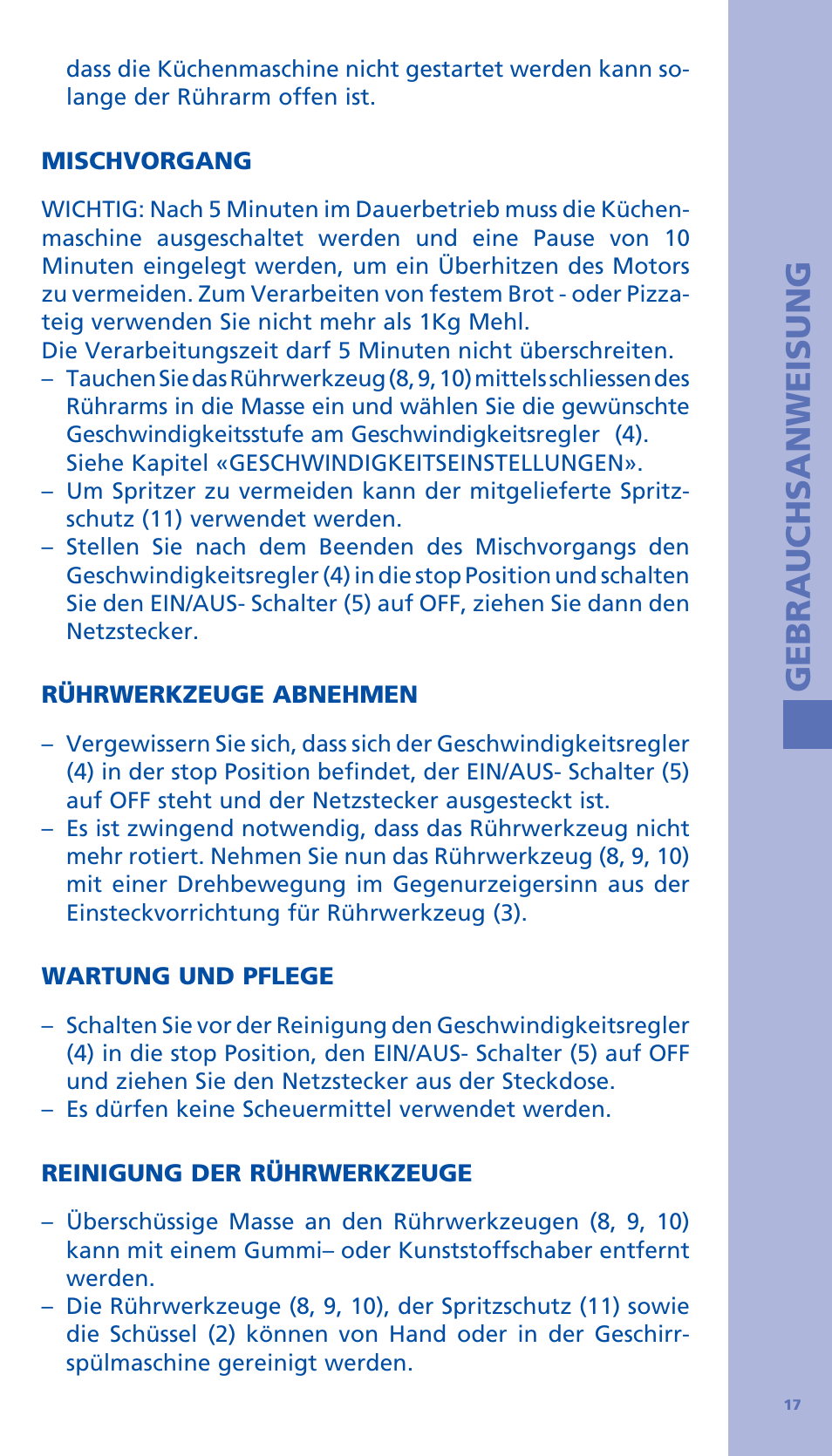 Gebrauchsanweisung | Bodum BISTRO Стационарный электрический миксер User Manual | Page 18 / 97
