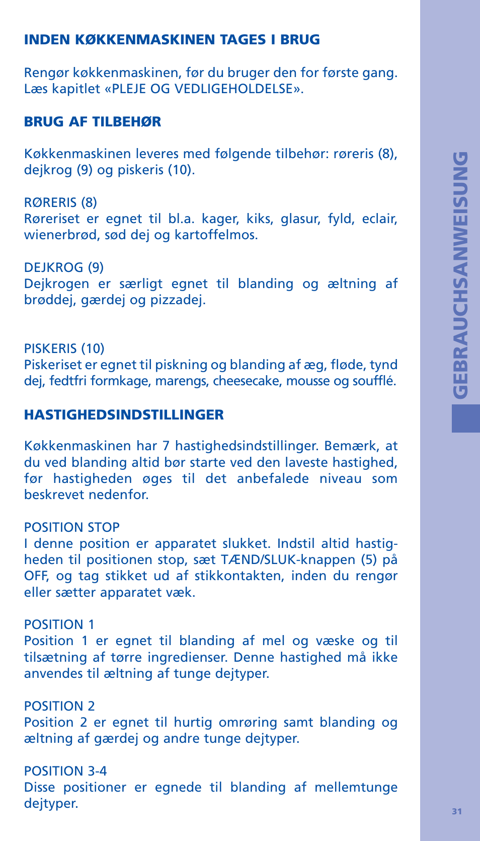 Gebrauchsanweisung | Bodum BISTRO Стационарный электрический миксер User Manual | Page 32 / 97