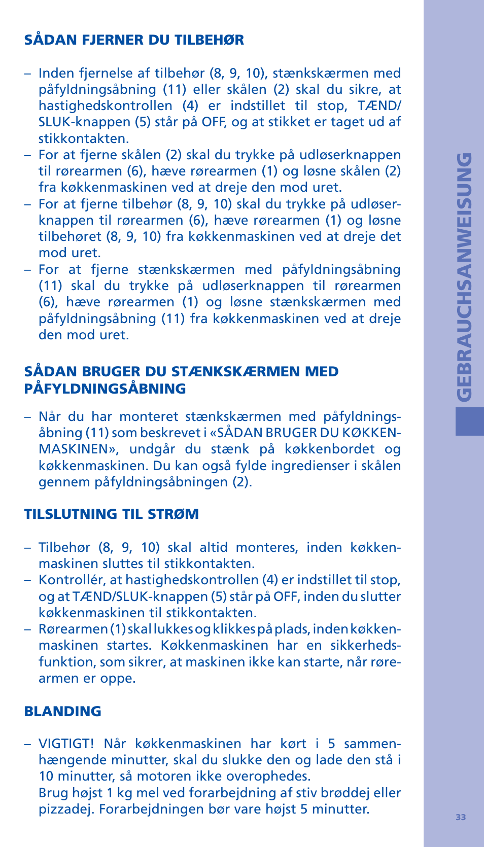 Gebrauchsanweisung | Bodum BISTRO Стационарный электрический миксер User Manual | Page 34 / 97