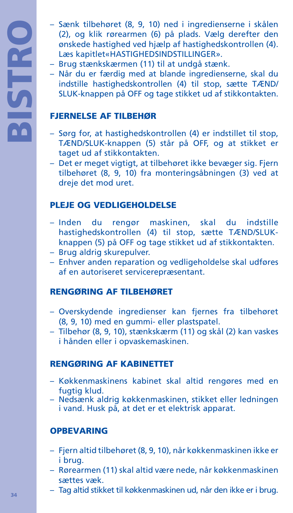 Bistro | Bodum BISTRO Стационарный электрический миксер User Manual | Page 35 / 97