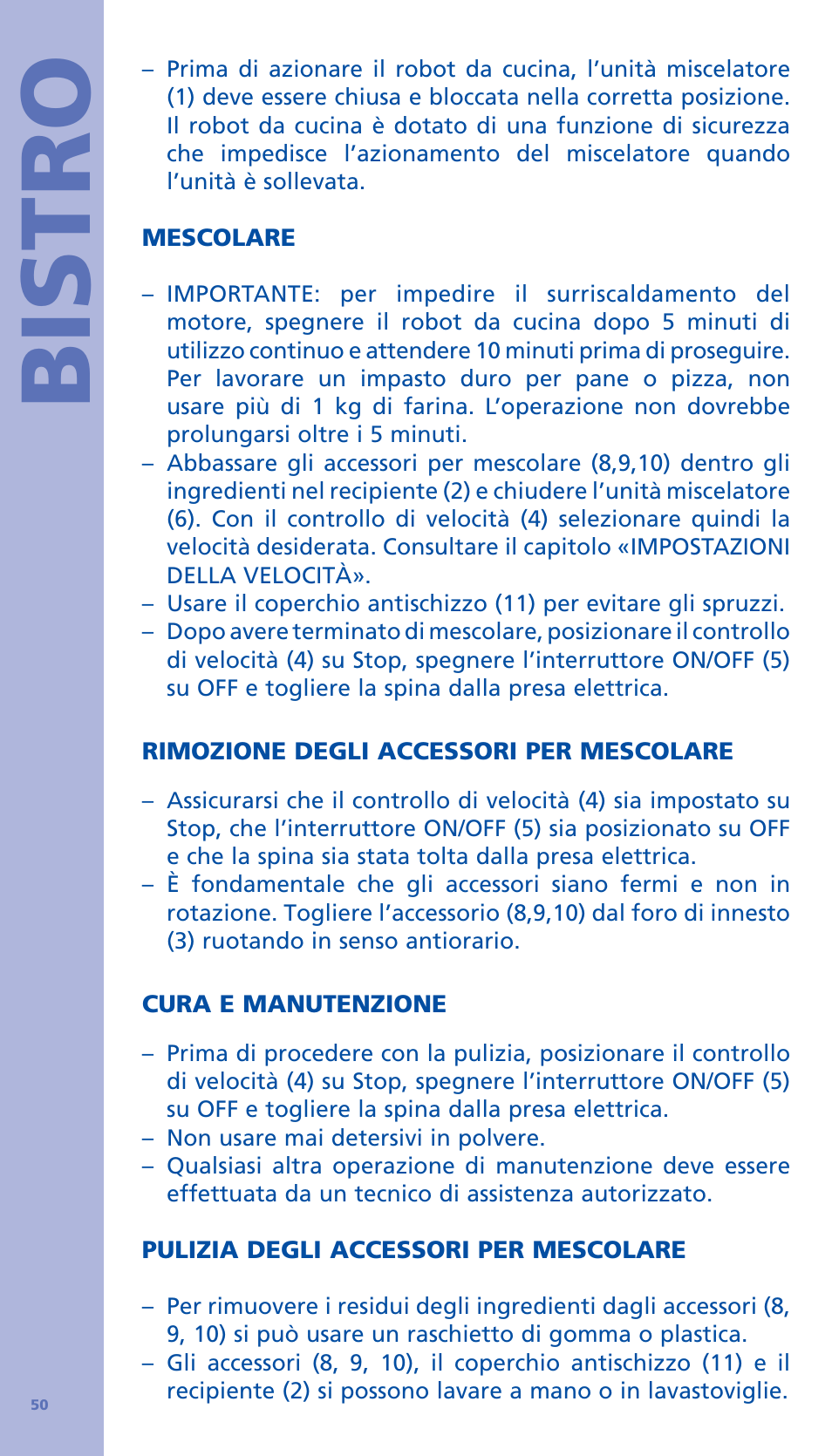 Bistro | Bodum BISTRO Стационарный электрический миксер User Manual | Page 51 / 97