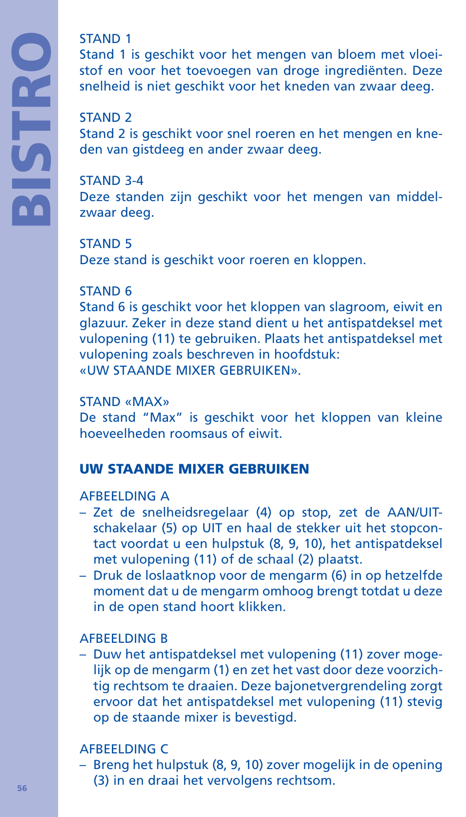 Bistro | Bodum BISTRO Стационарный электрический миксер User Manual | Page 57 / 97