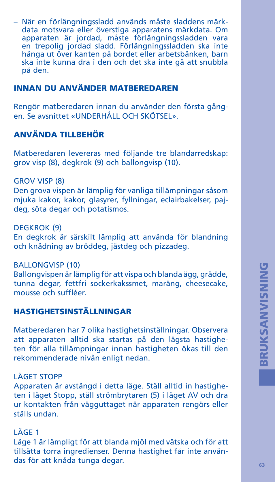 Bruksanvisning | Bodum BISTRO Стационарный электрический миксер User Manual | Page 64 / 97