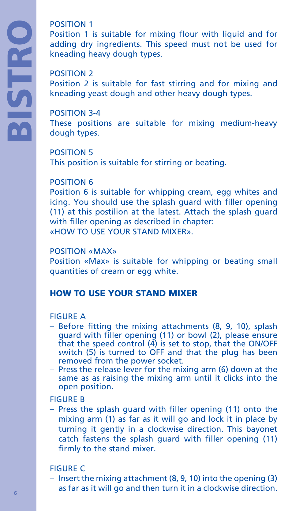 Bistro | Bodum BISTRO Стационарный электрический миксер User Manual | Page 7 / 97