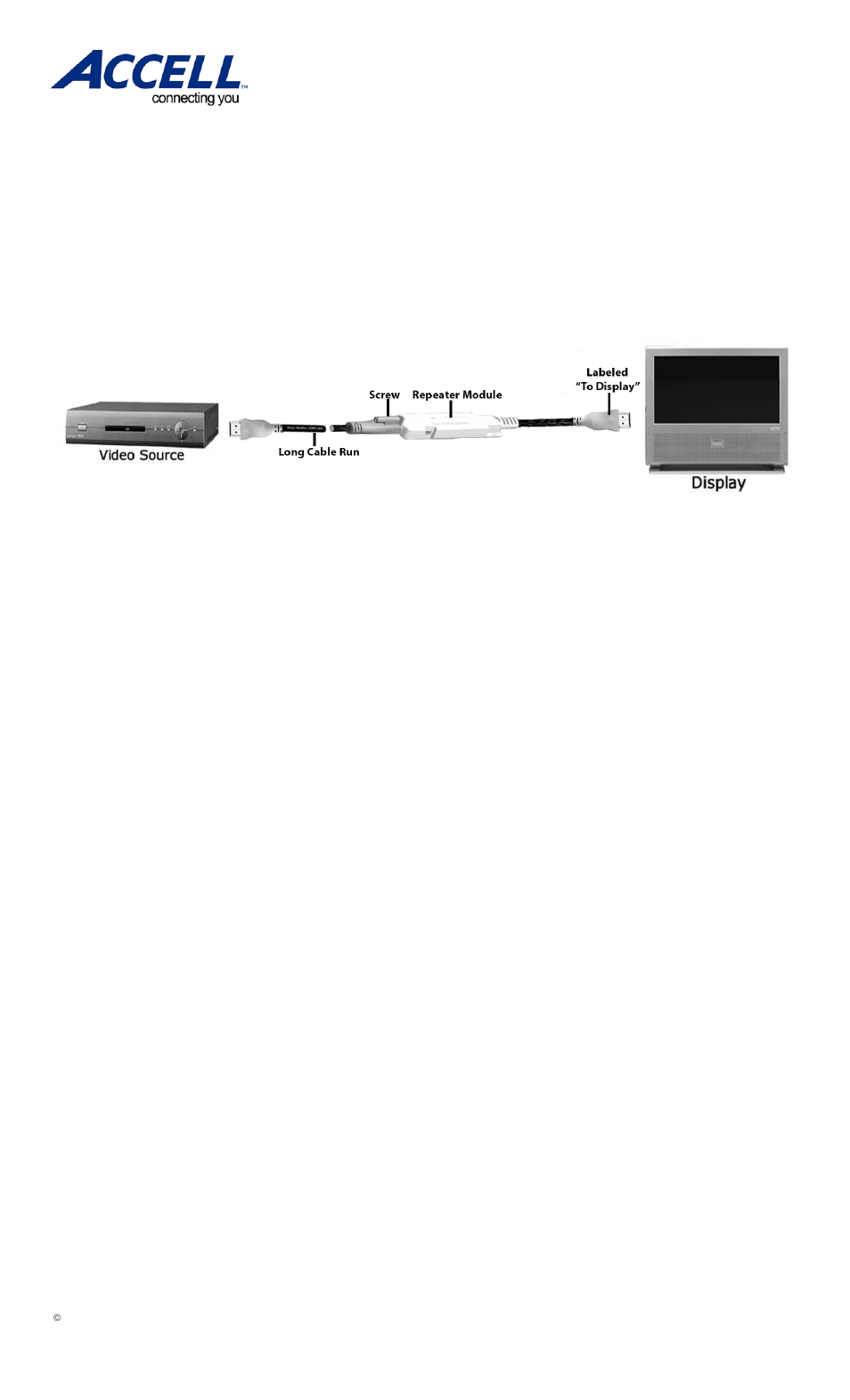 Accell UltraRun 1.3 HDMI cable User Manual | 1 page