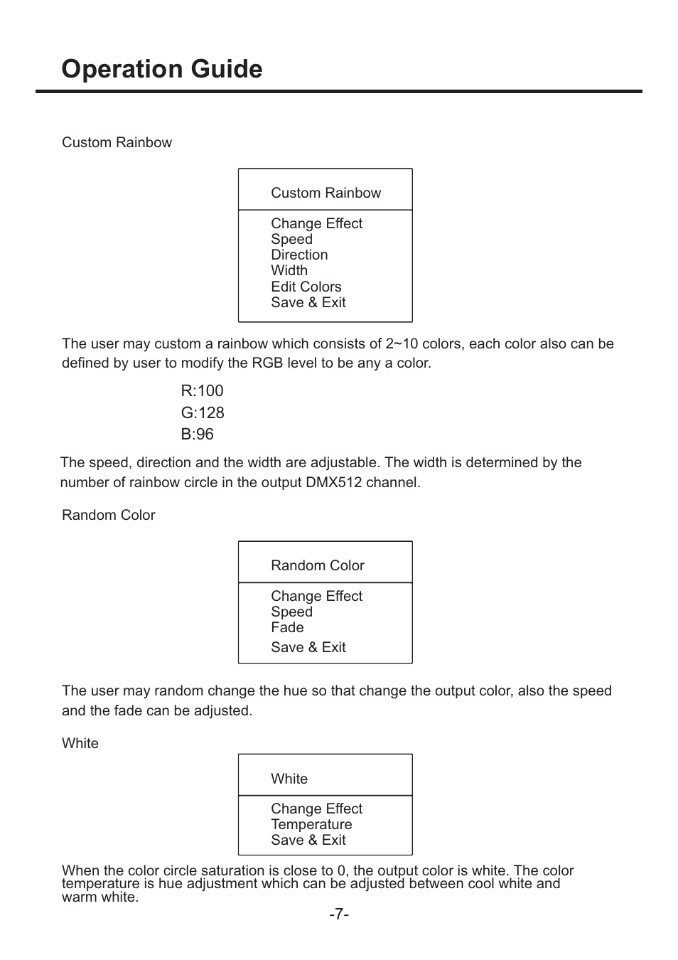 页 10, Operation guide | Acclaim Lighting AL Control 1 PRO User Manual | Page 10 / 16