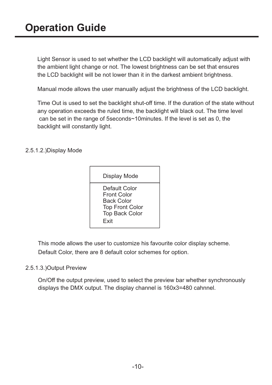 页 13, Operation guide | Acclaim Lighting AL Control 1 PRO User Manual | Page 13 / 16