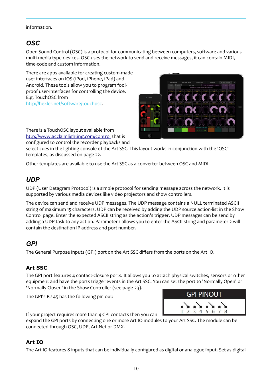Acclaim Lighting ART IO User Manual | Page 11 / 38