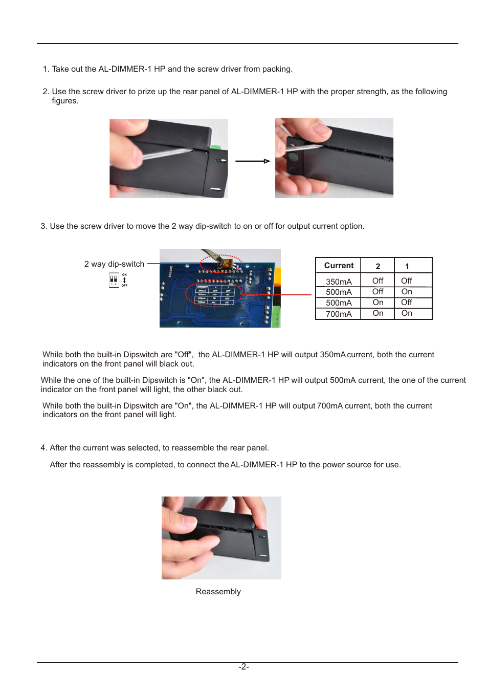 Acclaim Lighting AL Dimmer 1 HP User Manual | Page 2 / 4