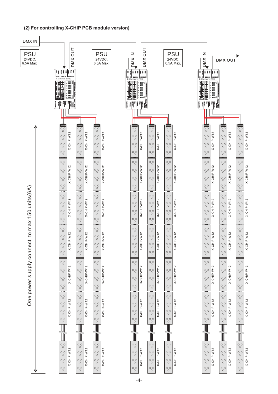 2) for controlling x-chip pcb module version) -4 | Acclaim Lighting X-Dimmer 3 Pro User Manual | Page 4 / 4
