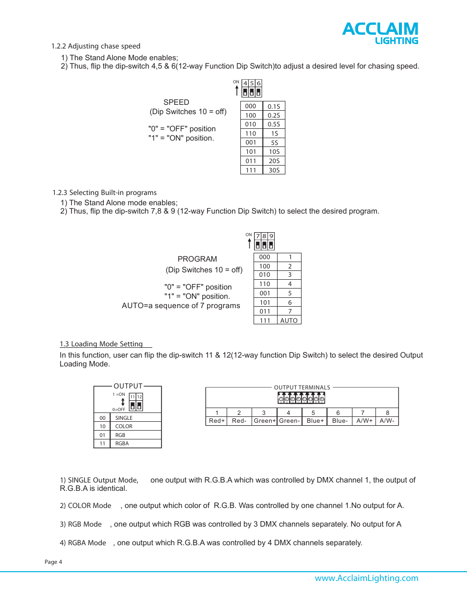 Acclaim Lighting Color Ray MR User Manual | Page 4 / 5