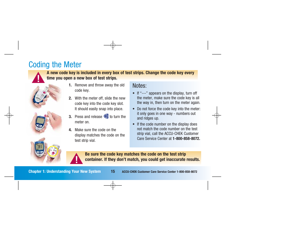 Coding the meter | Accu-Chek Advantage User Manual | Page 17 / 52