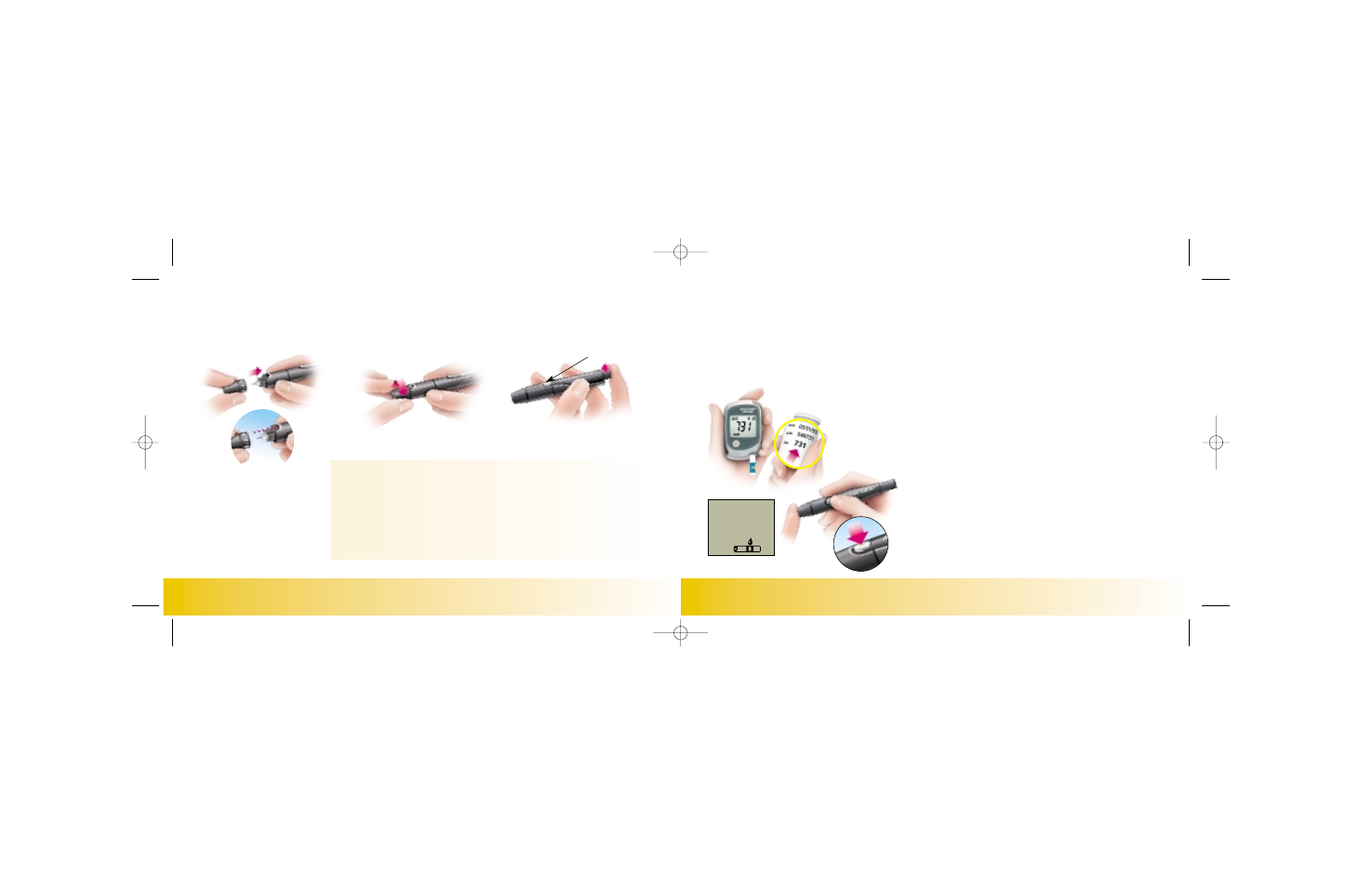 Running a blood sugar test | Accu-Chek Advantage User Manual | Page 12 / 27