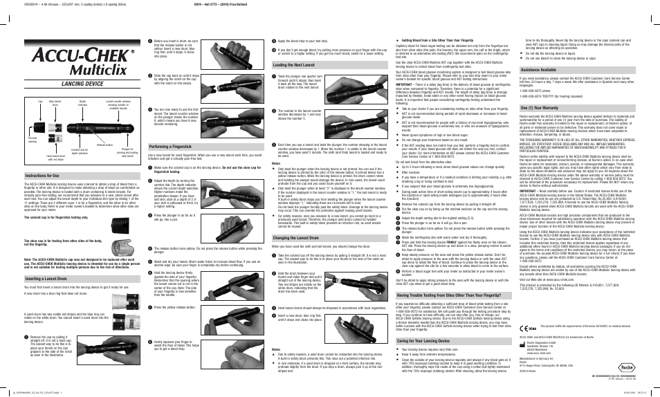 Accu-Chek Multiclix User Manual | 2 pages