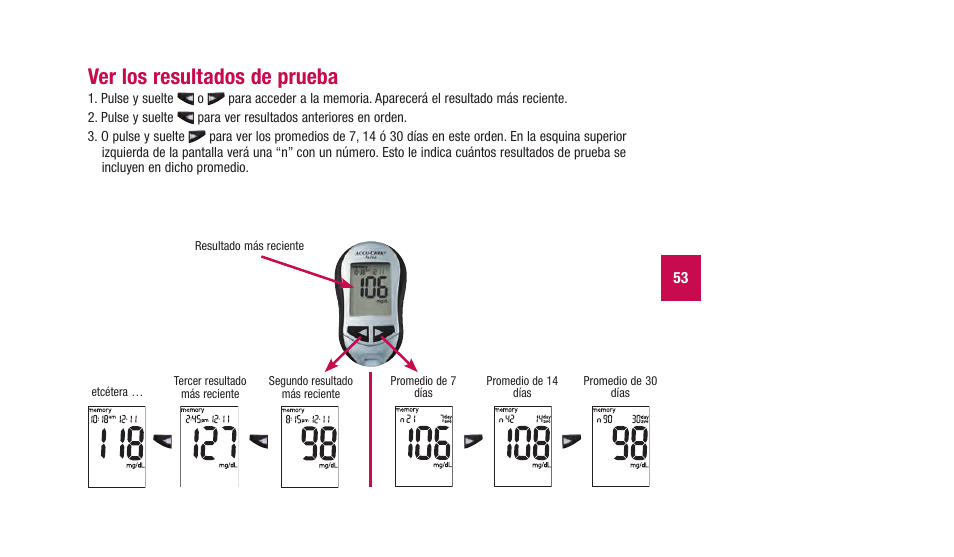 Ver los resultados de prueba | Accu-Chek Aviva Plus silver User Manual | Page 155 / 204