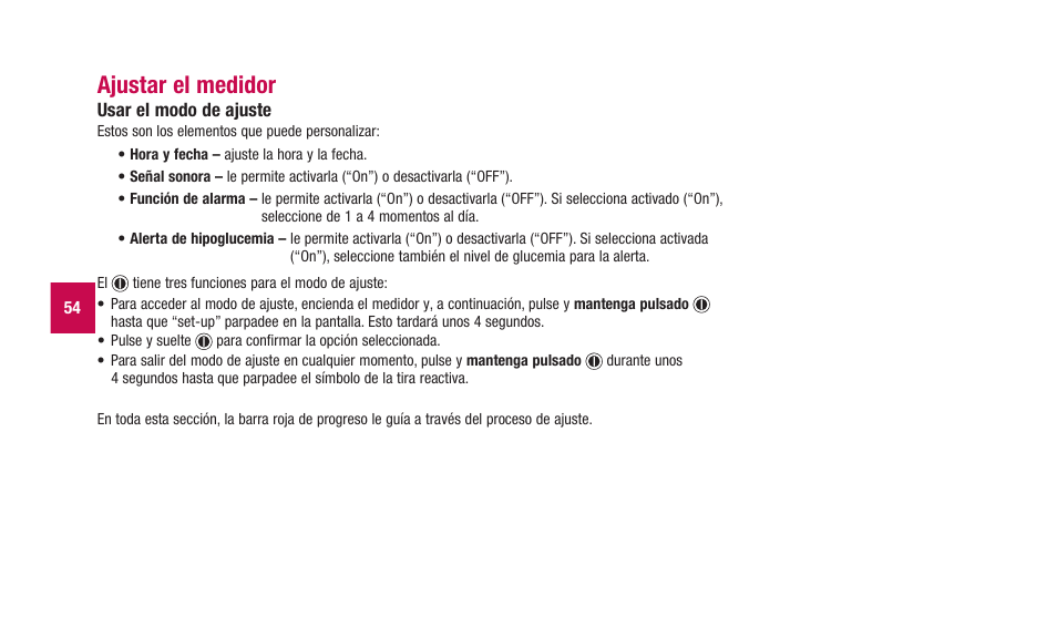 Ajustar el medidor | Accu-Chek Aviva Plus silver User Manual | Page 156 / 204