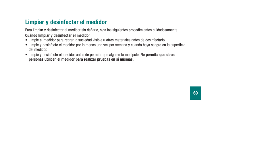 Limpiar y desinfectar el medidor | Accu-Chek Aviva Plus silver User Manual | Page 171 / 204