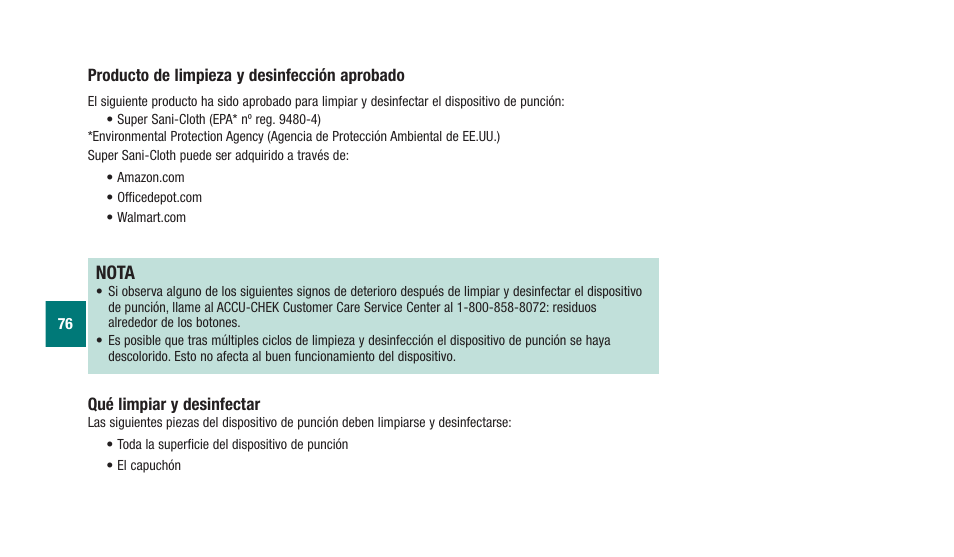 Nota | Accu-Chek Aviva Plus silver User Manual | Page 178 / 204