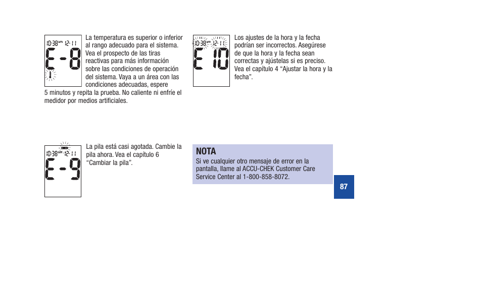 Nota | Accu-Chek Aviva Plus silver User Manual | Page 189 / 204