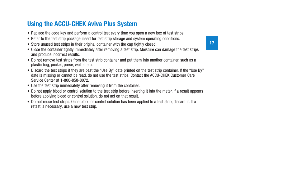 Using.the.accu‑chek.aviva.plus.system | Accu-Chek Aviva Plus silver User Manual | Page 19 / 204