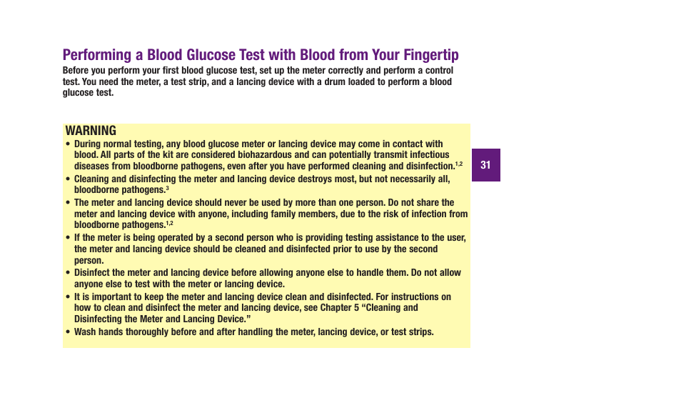 Warning | Accu-Chek Aviva Plus silver User Manual | Page 33 / 204