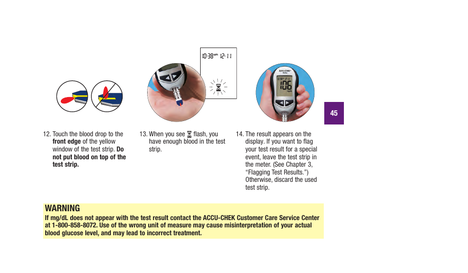 Warning | Accu-Chek Aviva Plus silver User Manual | Page 47 / 204