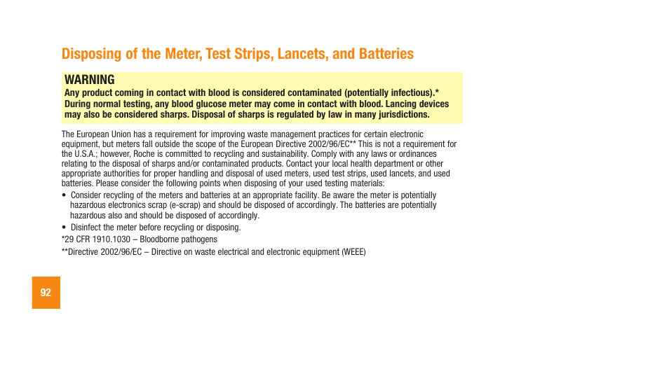 Warning | Accu-Chek Aviva Plus silver User Manual | Page 94 / 204