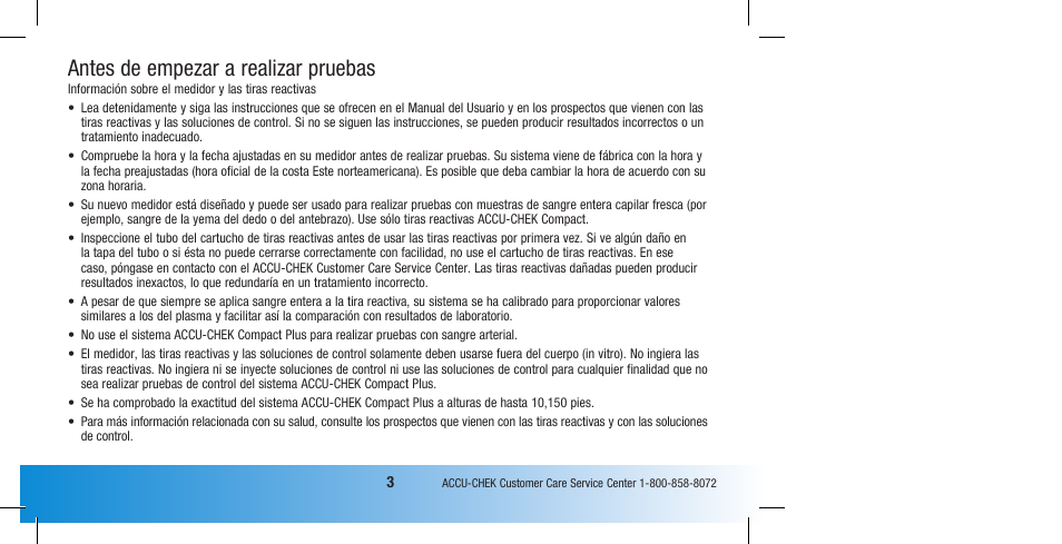Antes de empezar a realizar pruebas | Accu-Chek Compact Plus User Manual | Page 101 / 196