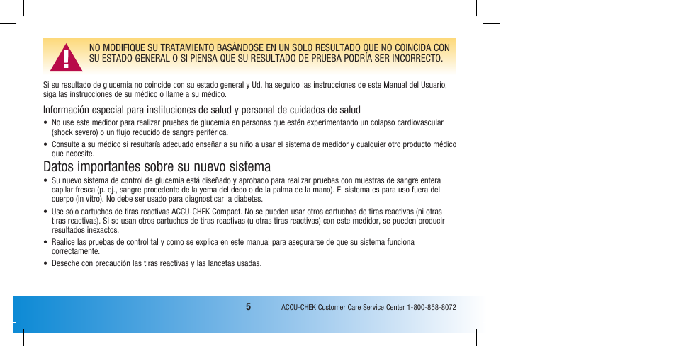Datos importantes sobre su nuevo sistema | Accu-Chek Compact Plus User Manual | Page 103 / 196