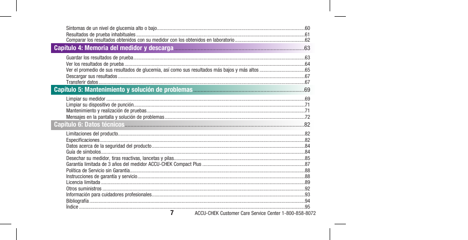 Index 7 | Accu-Chek Compact Plus User Manual | Page 105 / 196