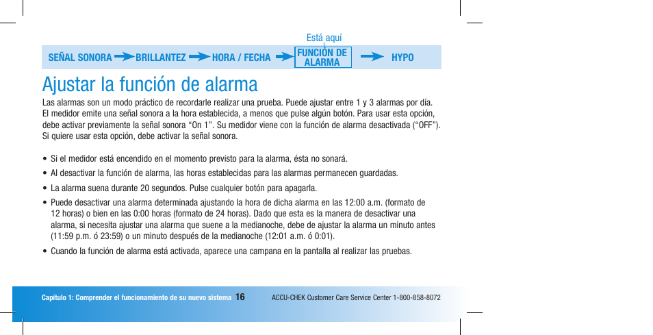 Ajustar la función de alarma | Accu-Chek Compact Plus User Manual | Page 114 / 196