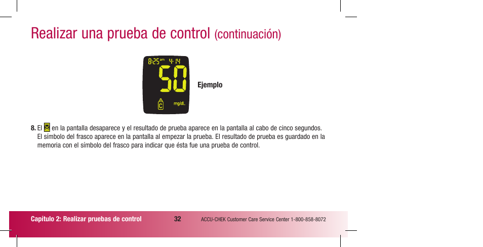 Realizar una prueba de control, Continuación) | Accu-Chek Compact Plus User Manual | Page 130 / 196