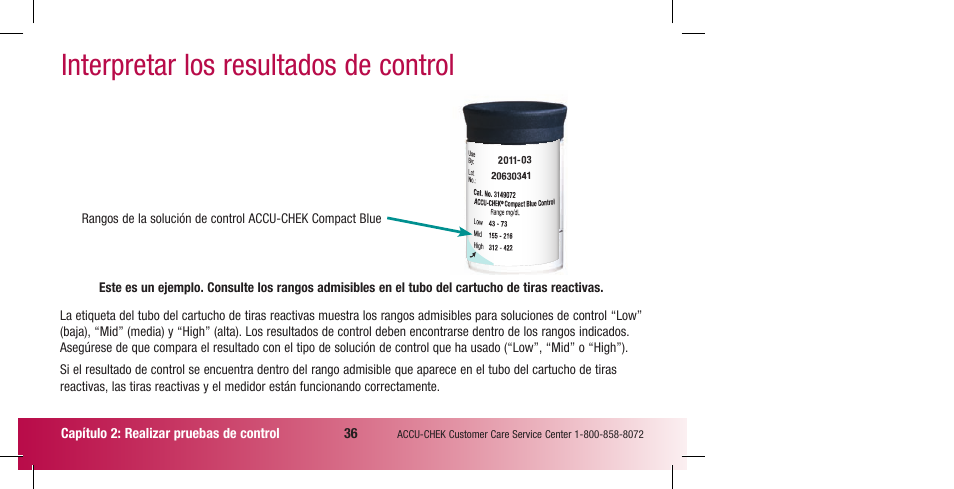 Interpretar los resultados de control | Accu-Chek Compact Plus User Manual | Page 134 / 196