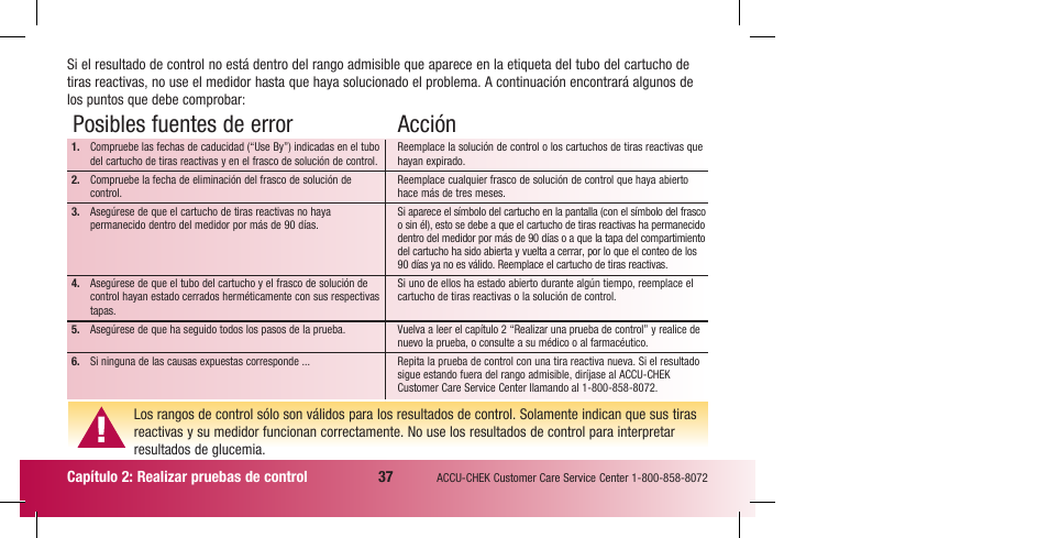 Posibles fuentes de error acción | Accu-Chek Compact Plus User Manual | Page 135 / 196