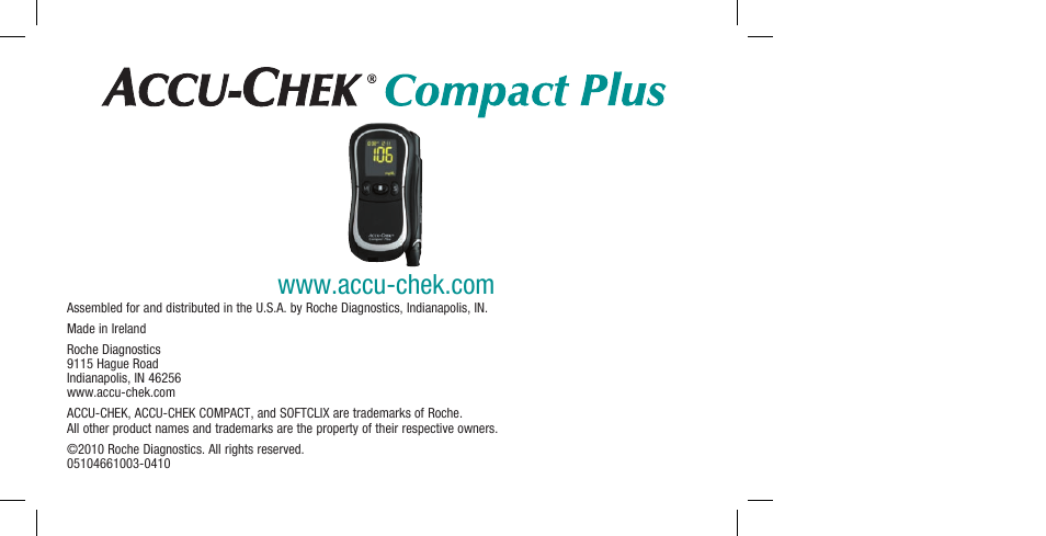 Accu-Chek Compact Plus User Manual | Page 196 / 196