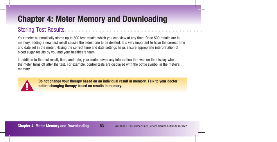 Storing test results | Accu-Chek Compact Plus User Manual | Page 65 / 196