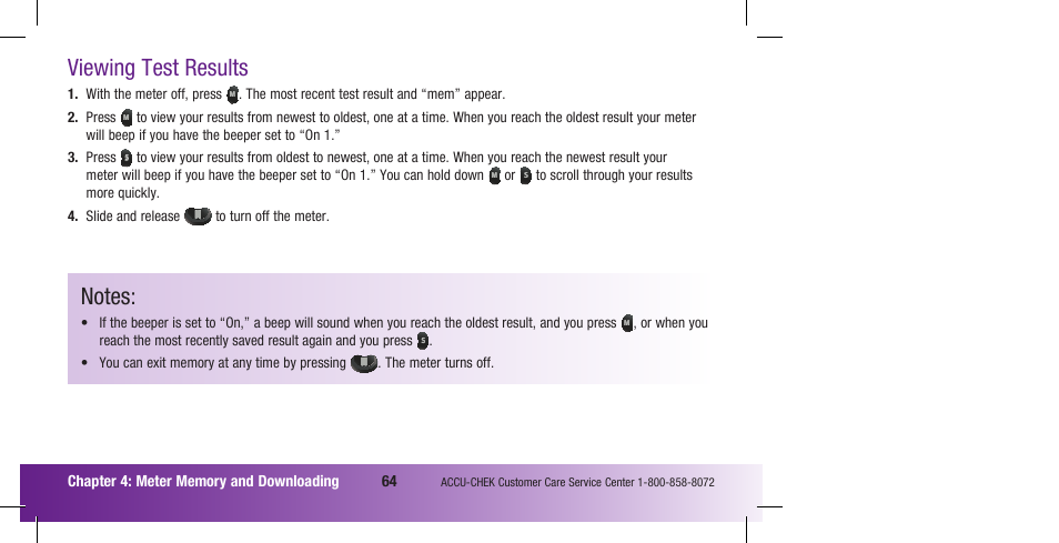 Viewing test results | Accu-Chek Compact Plus User Manual | Page 66 / 196