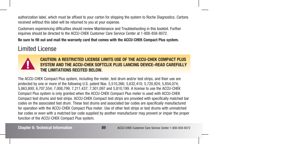 Limited license | Accu-Chek Compact Plus User Manual | Page 91 / 196