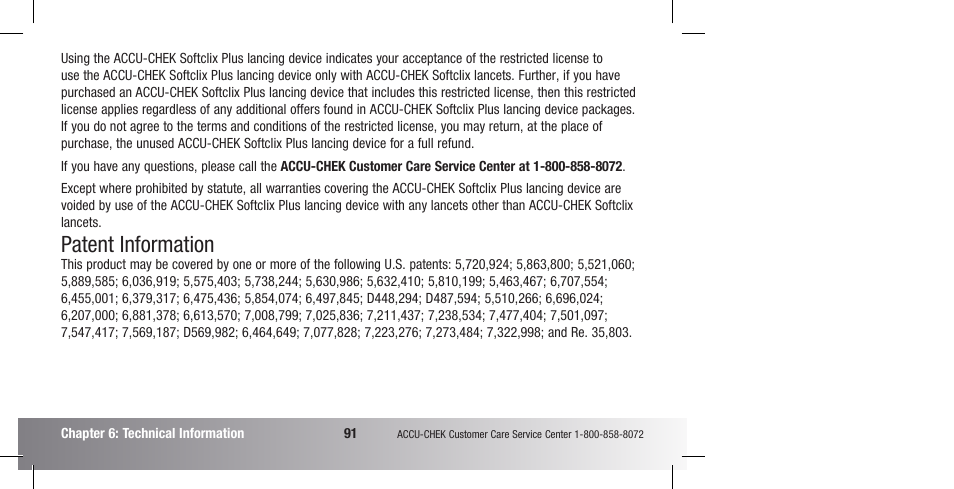 Patent information | Accu-Chek Compact Plus User Manual | Page 93 / 196