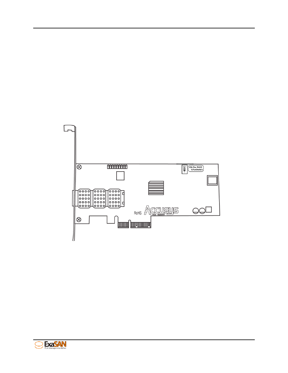 3 exasan qsfp host bus adapter (acs-63200nt), Exasan qsfp host bus adapter (acs-63200nt), Figure 3: acs-63200nt(z1m) hba card | Accusys ExaSAN B08S2-PS User Manual | Page 13 / 103
