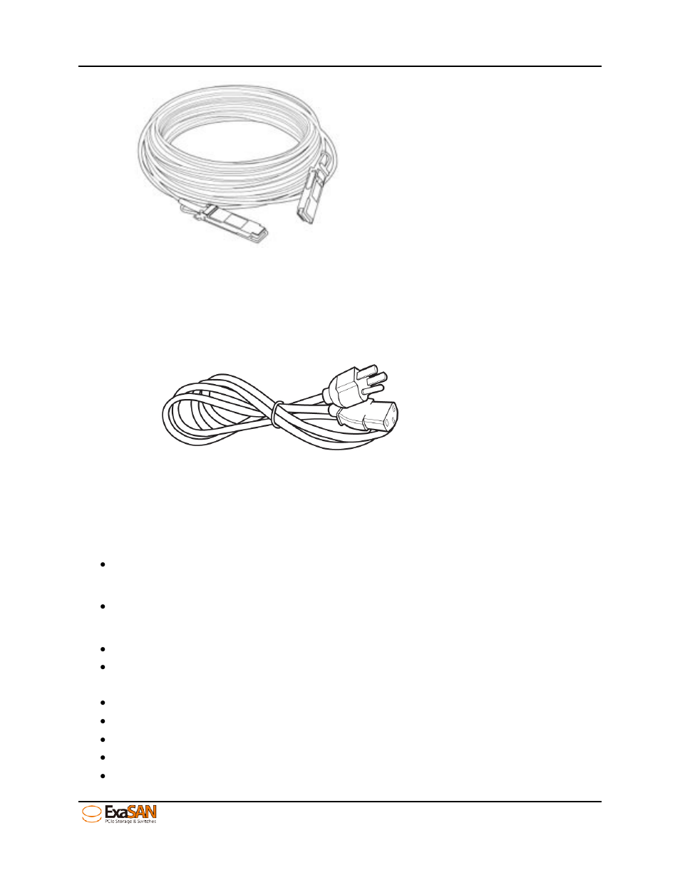 5 power cord, 4 key features, Power cord | Key features, Figure 4: qsfp optical cable, Figure 5: power cord | Accusys ExaSAN B08S2-PS User Manual | Page 14 / 103