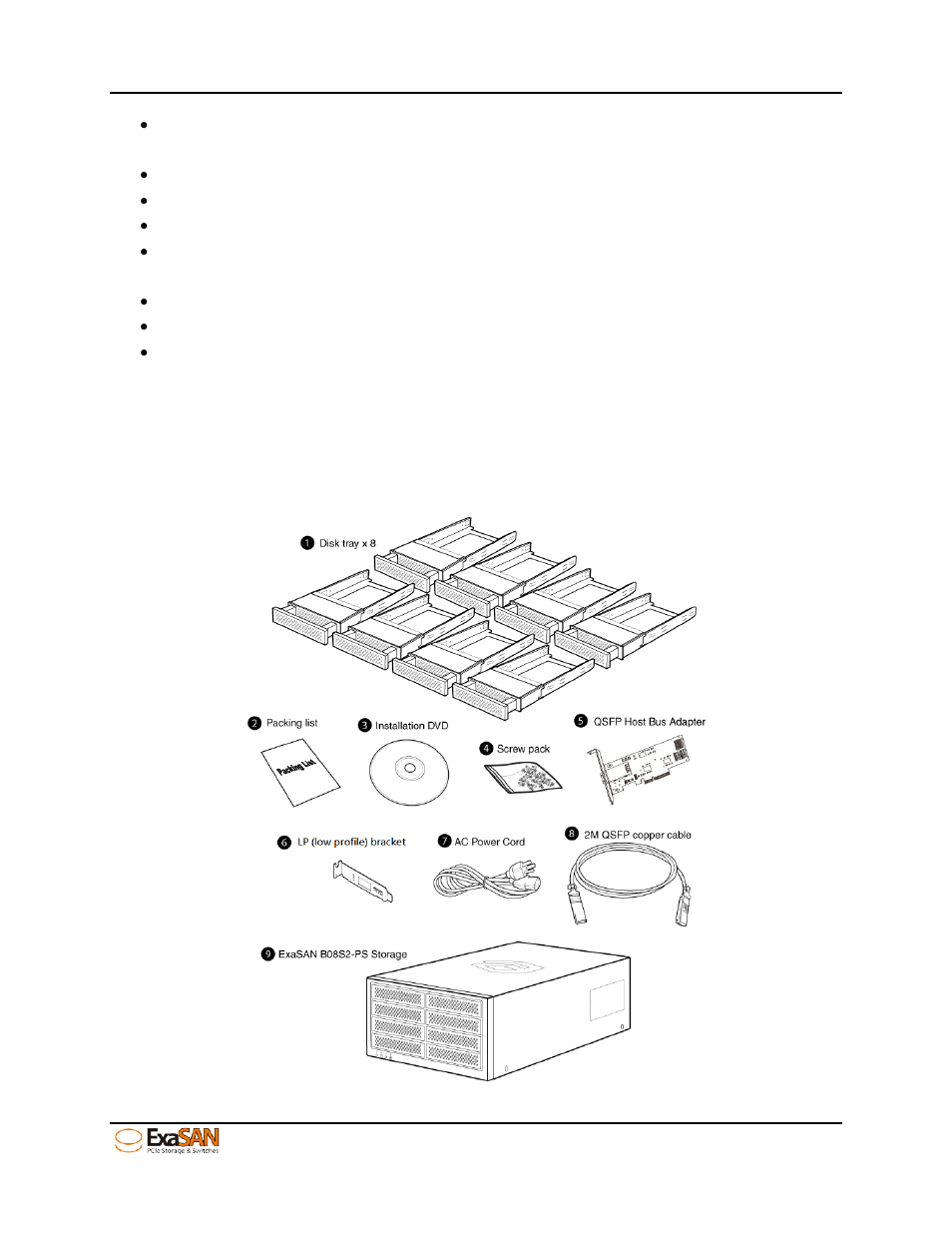 2 unpacking the system, Unpacking the system | Accusys ExaSAN B08S2-PS User Manual | Page 16 / 103