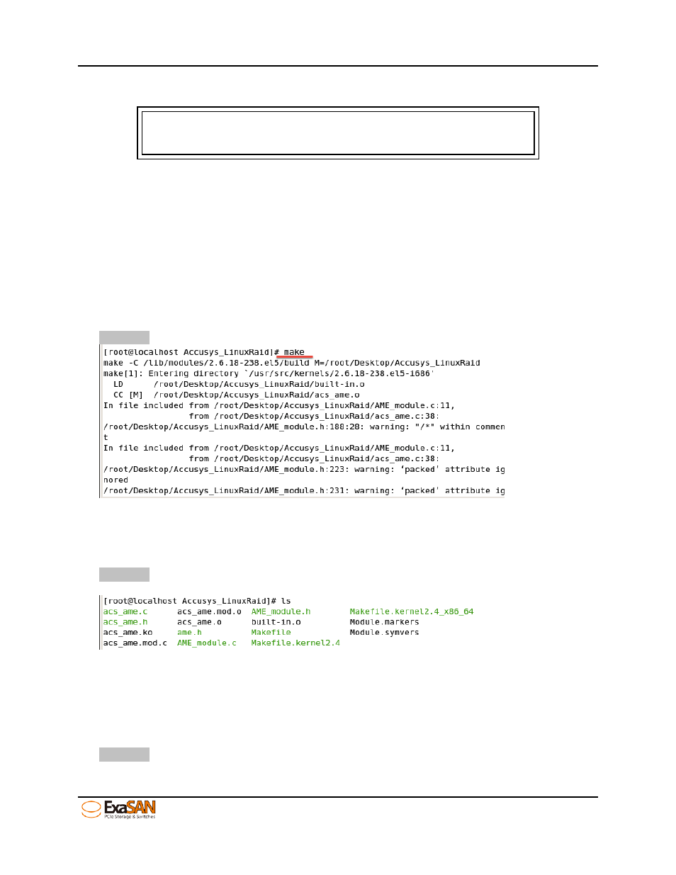 2 installing exasan raid system driver on linux, Installing exasan raid system driver on linux | Accusys ExaSAN B08S2-PS User Manual | Page 44 / 103