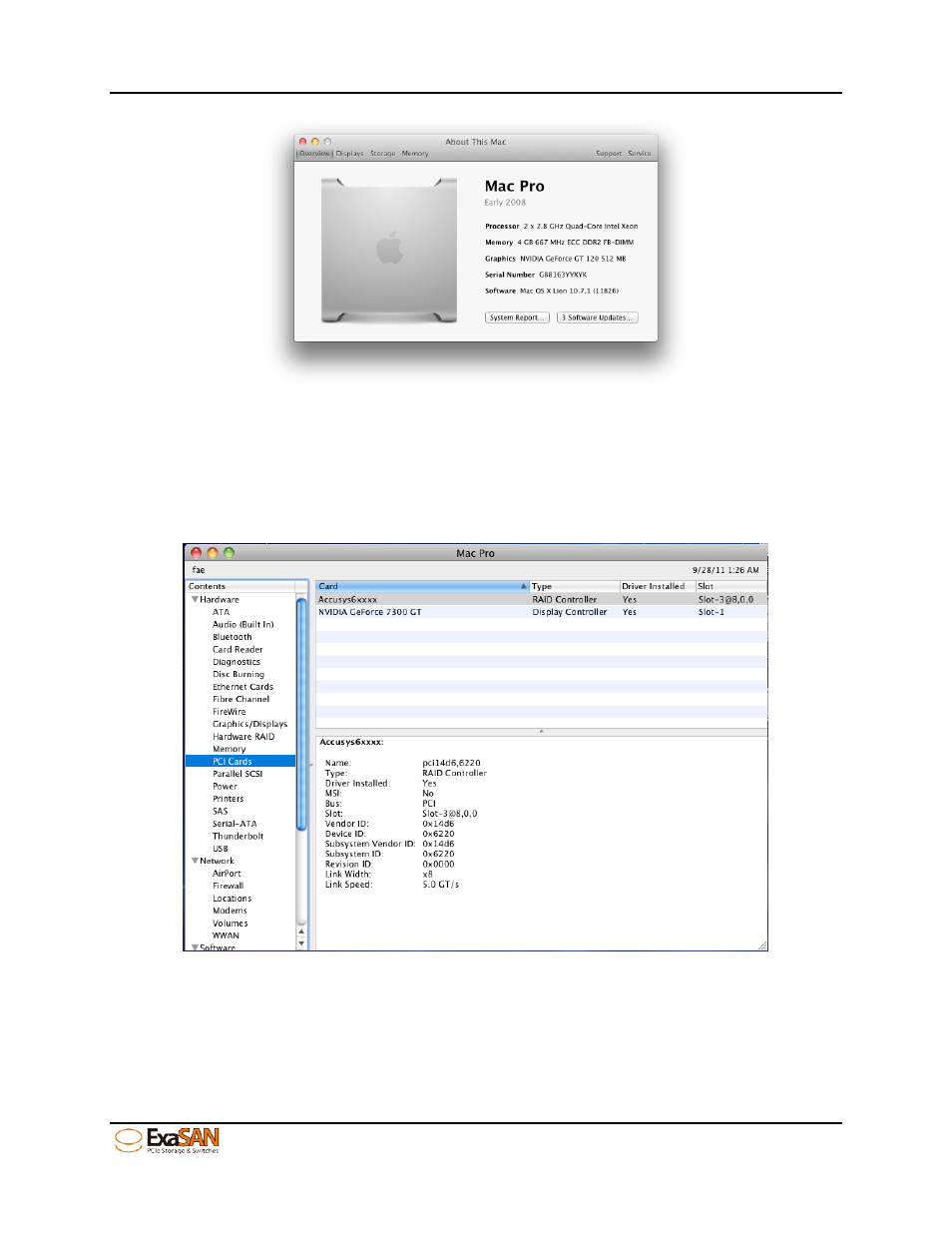 Figure 30: more info about this mac, Figure 31: mac pro info | Accusys ExaSAN B08S2-PS User Manual | Page 49 / 103
