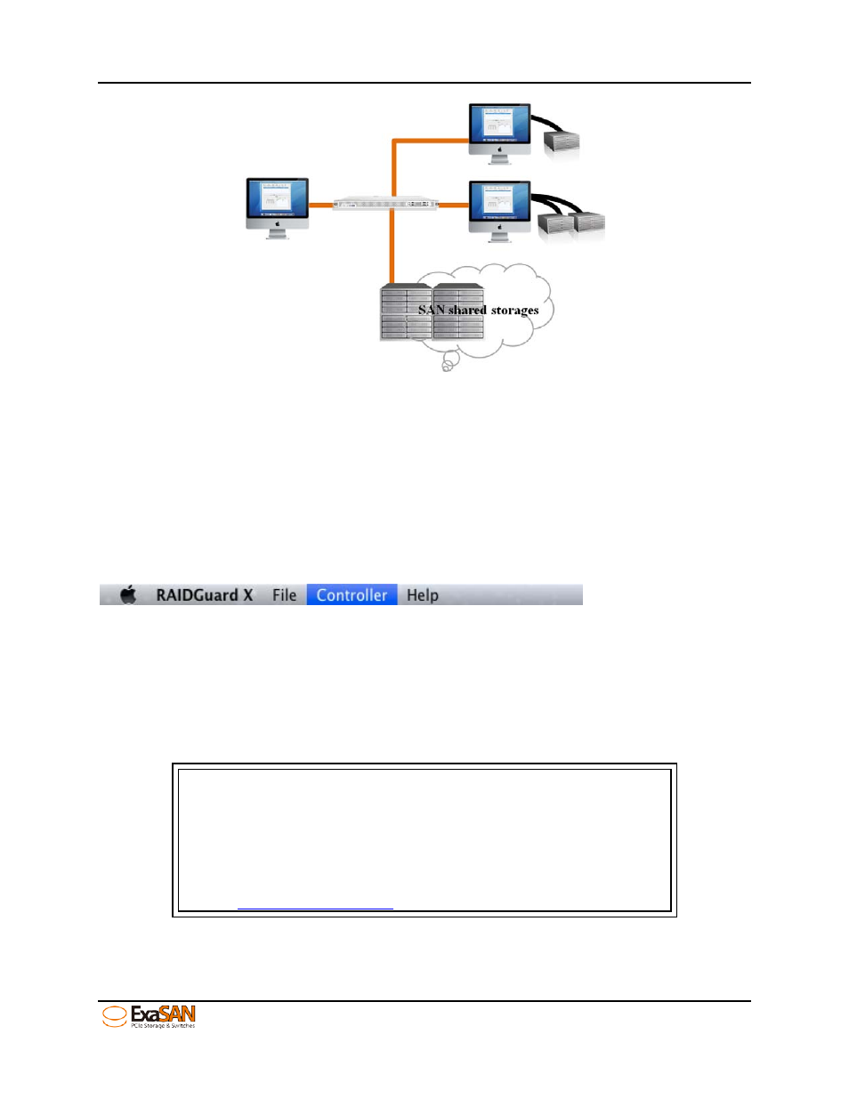 2 raidguard x menu bar, Raidguard x menu bar, Figure 35: gui “san environment | Accusys ExaSAN B08S2-PS User Manual | Page 54 / 103