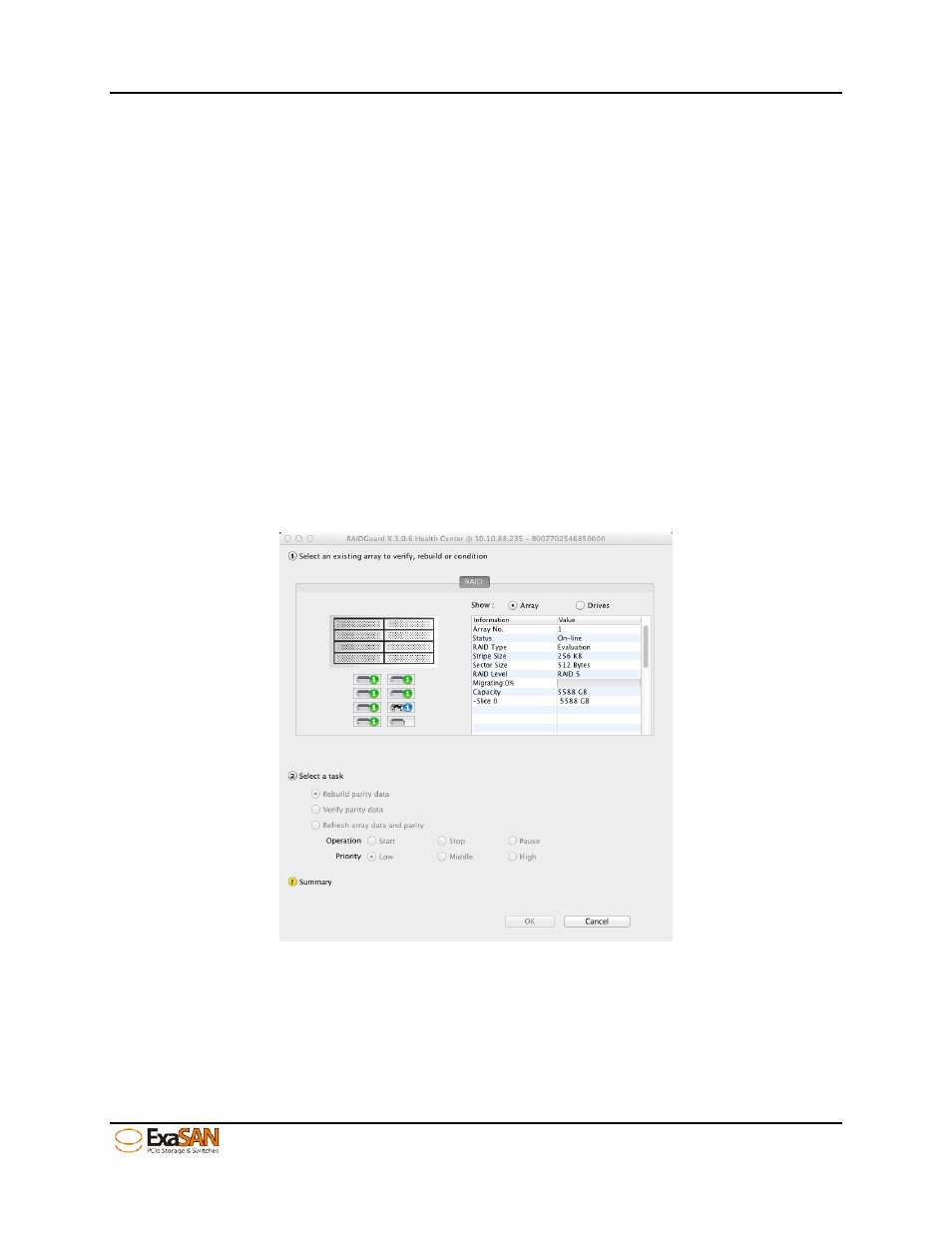6 health center, Health center, Figure 83: gui “health center | Accusys ExaSAN B08S2-PS User Manual | Page 90 / 103
