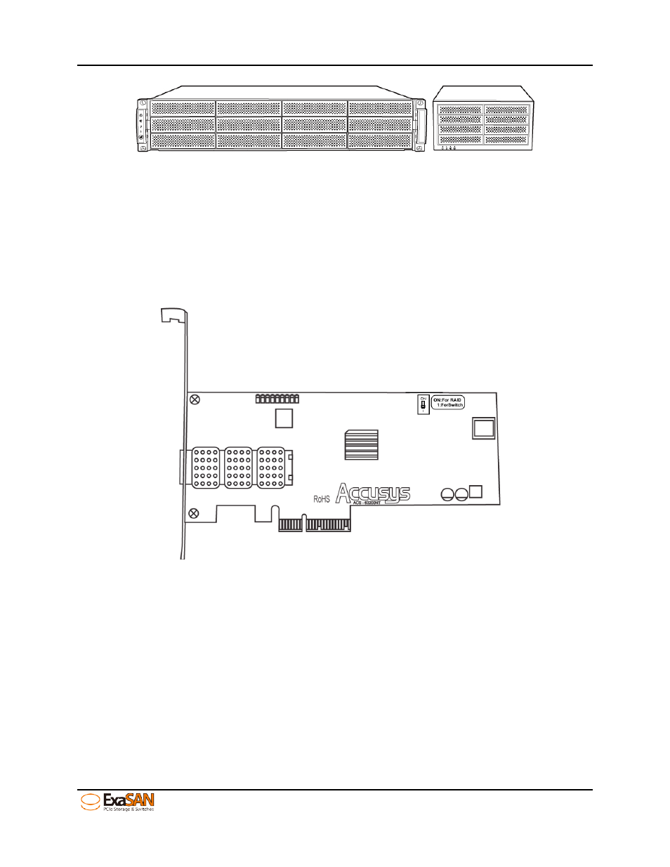 3 exasan qsfp host bus adapter (acs-63200nt), Exasan qsfp host bus adapter (acs-63200nt), Figure 5: acs-63200nt (z1m) hba card | Accusys ExaSAN SW16 User Manual | Page 14 / 104