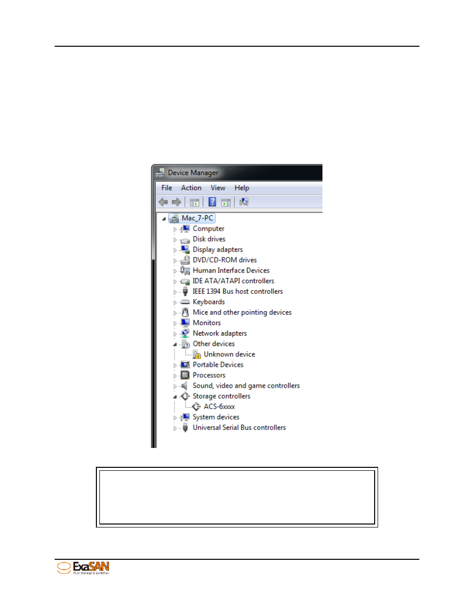 Figure 35: device manager in windows platform | Accusys ExaSAN SW16 User Manual | Page 46 / 104