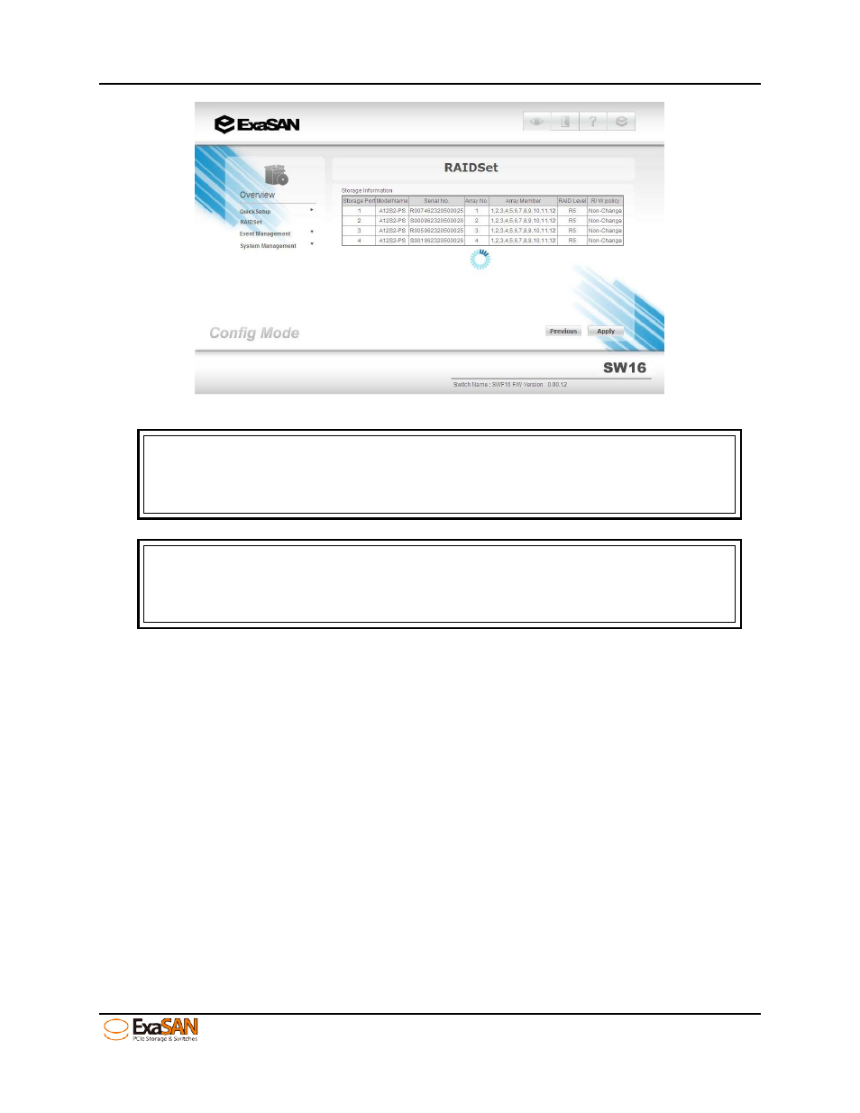 3 log download – “event management, Log download – “event management, Figure 44: arrays creating | Accusys ExaSAN SW16 User Manual | Page 54 / 104